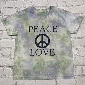 Peace and Love Tie Dye T Shirt